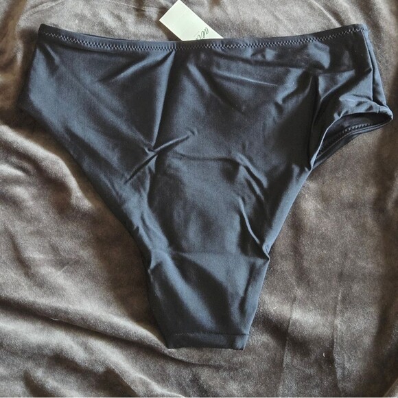 Aerie The Cheeks Bikini Bottom Sz XSmall Black NWT - Picture 6 of 8